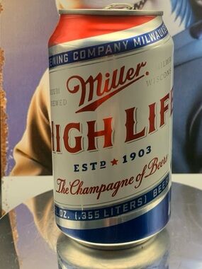 Vintage Beer Can Miller HIgh Life Welcome Veterans Back Tab Empty Aluminum Can